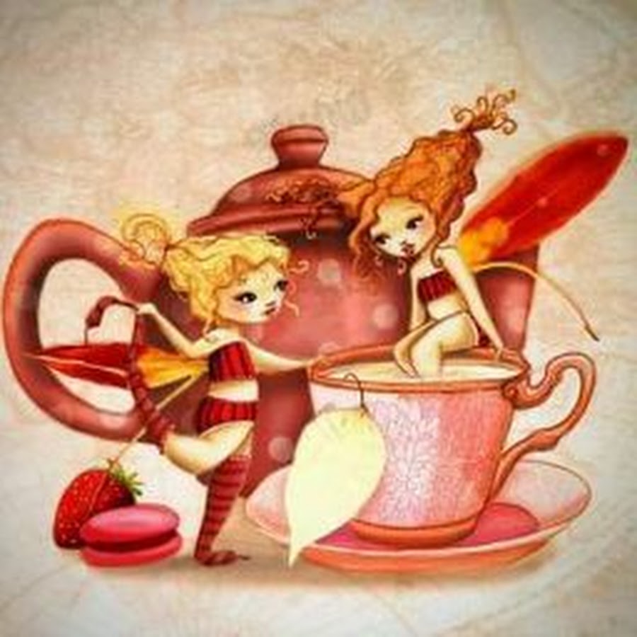 Рисунок пьем чай. Чаепитие фей. Чаепитие иллюстрация. Чаепитие картинки. Фея в чашке.