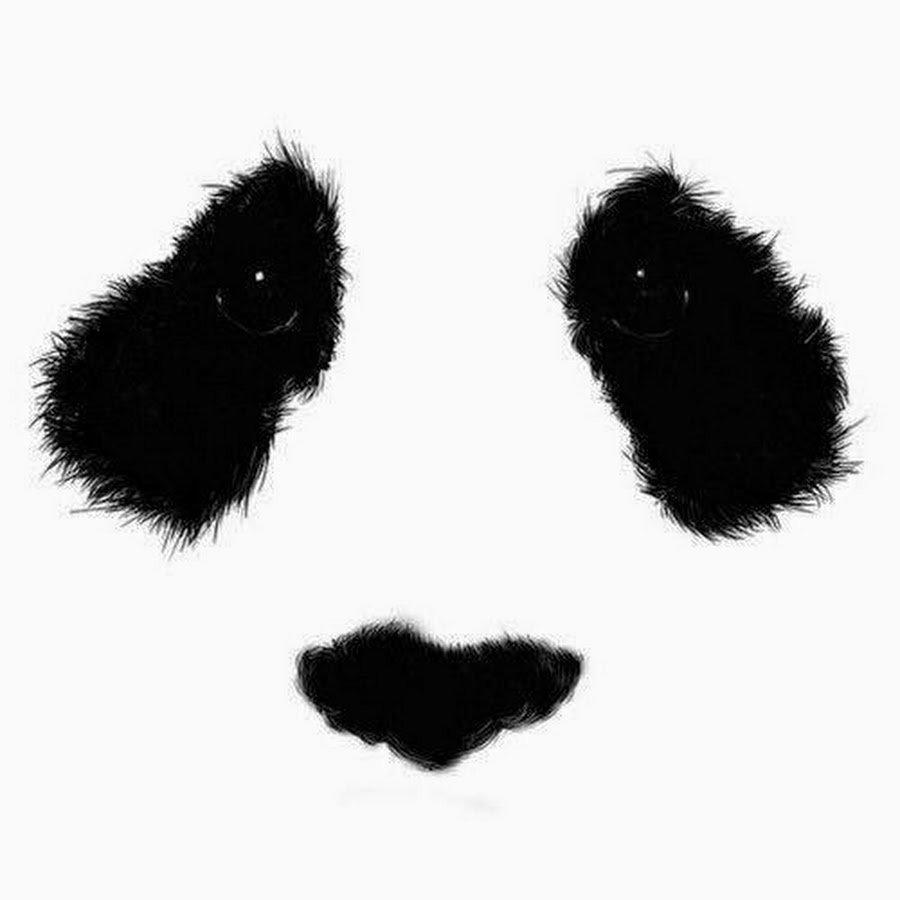 Глаза панды на белом фоне