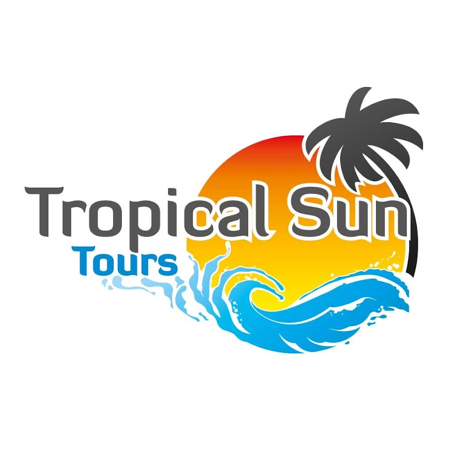 Sun tour. Тропик лого. Tropical logo.