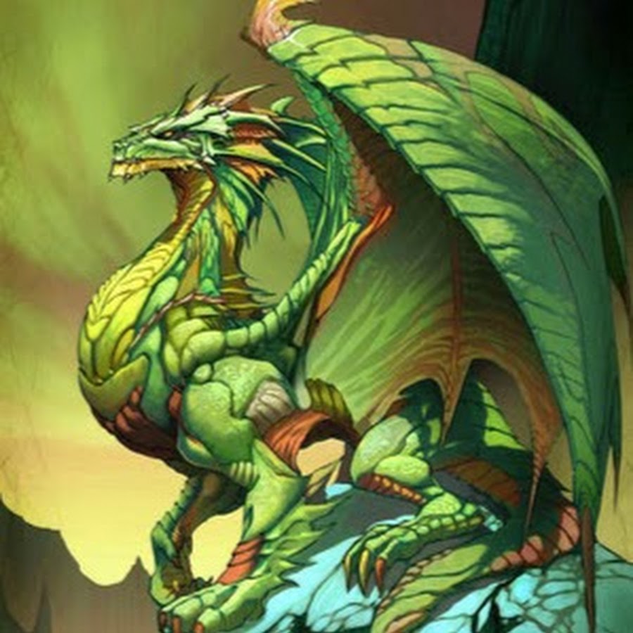 Зеленый дракон арт