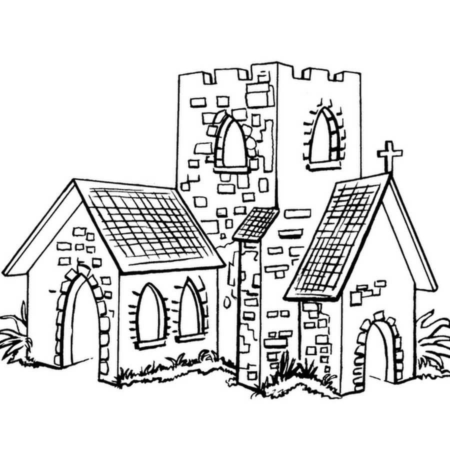 Средневековый дом раскраска