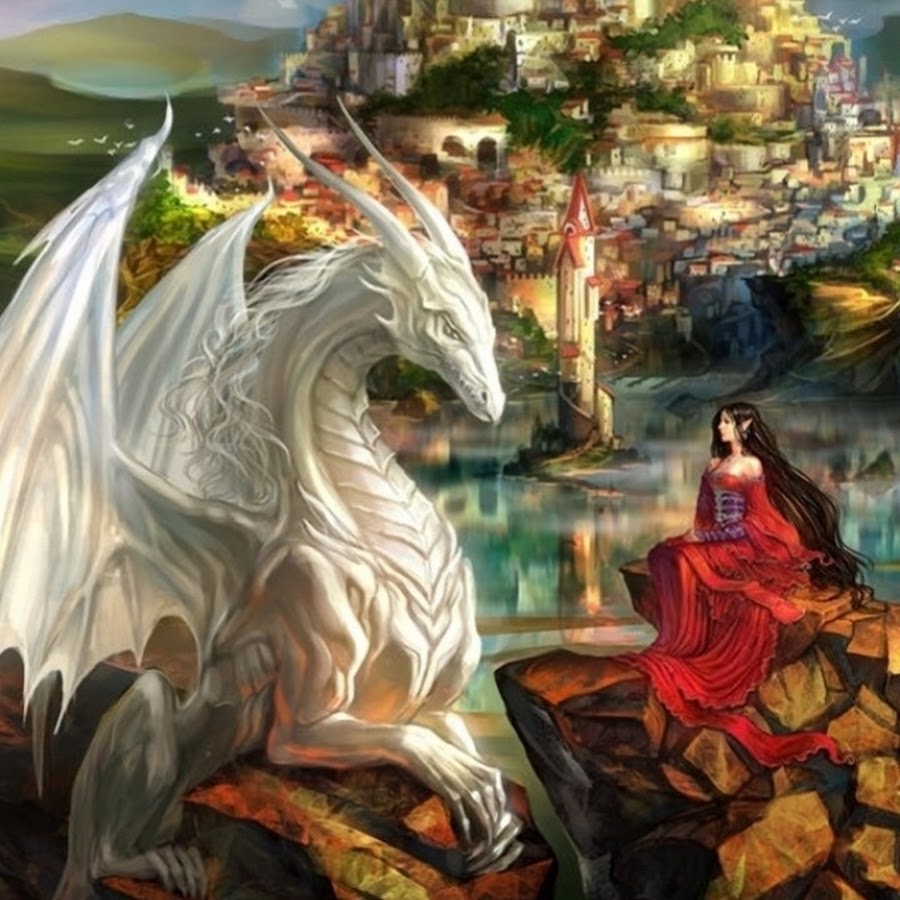 Девушка и белый дракон