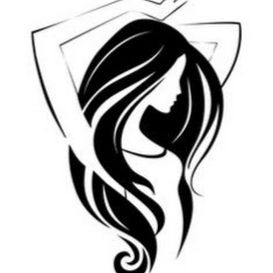 Логотип девушка с волосами