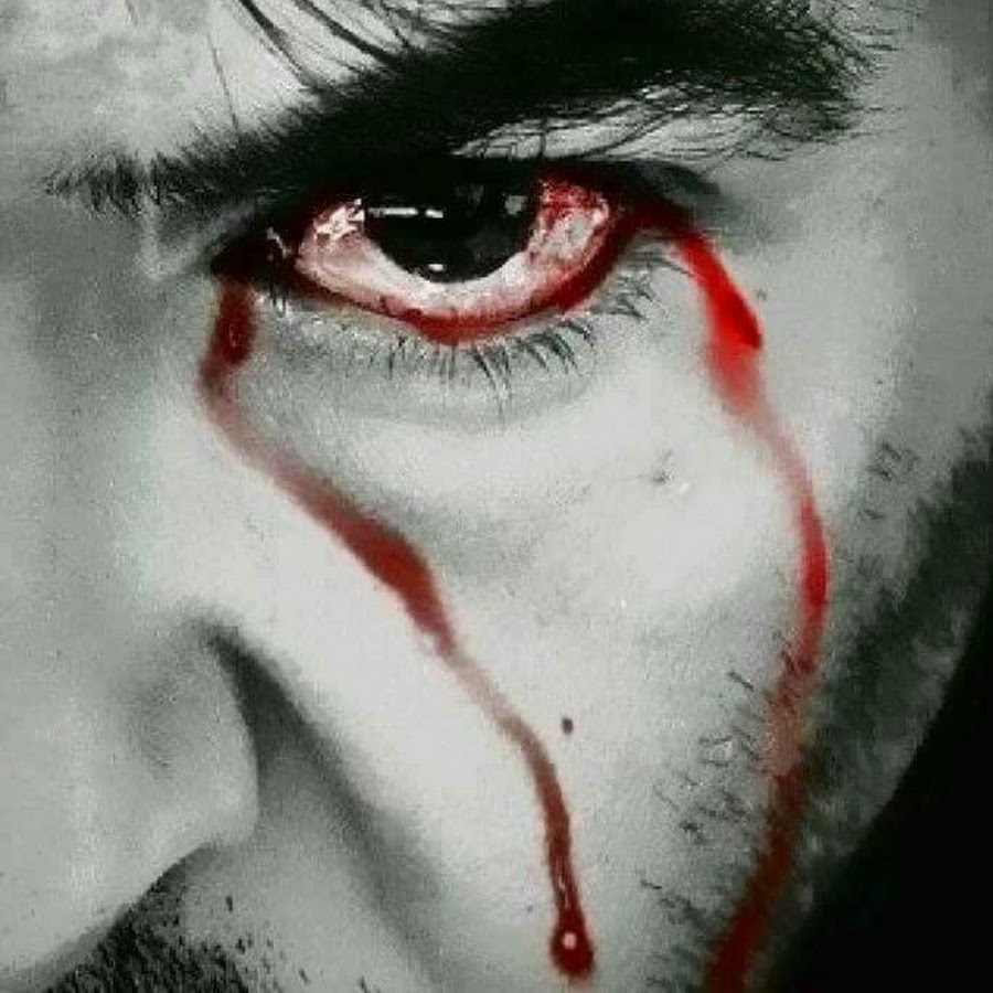 Картина мужчин с кровавыми глазами