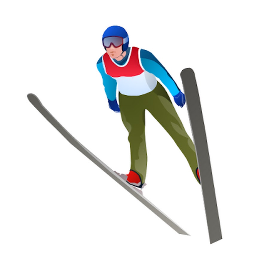 Прыжки на лыжах с трамплина вектор