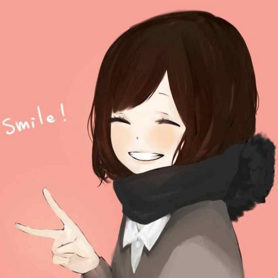 Девочка улыбается рисунки аниме