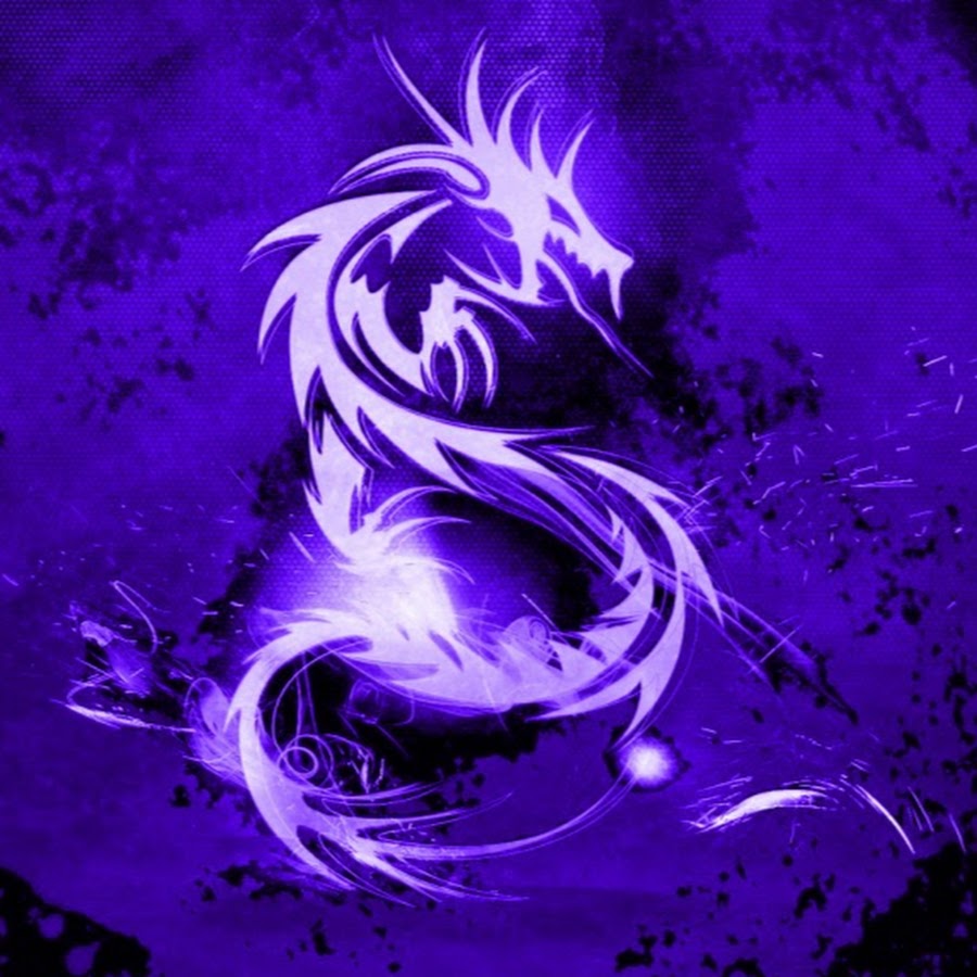 Дракон на фиолетовом фоне