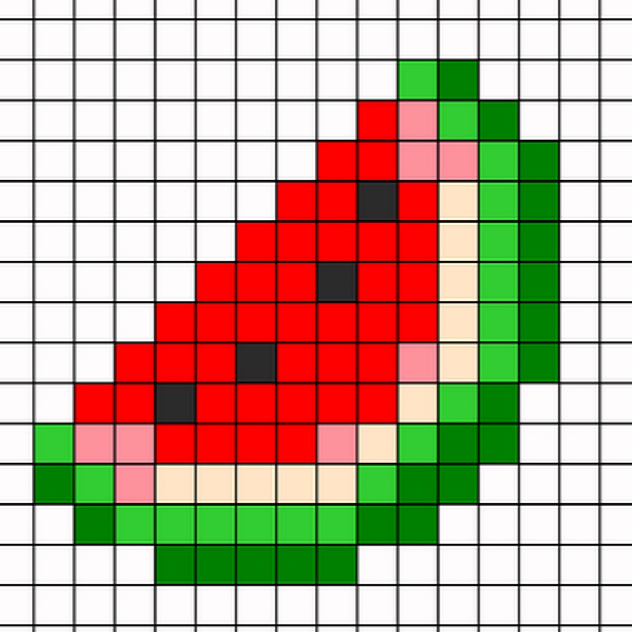 Банан рисунки по клеточкам