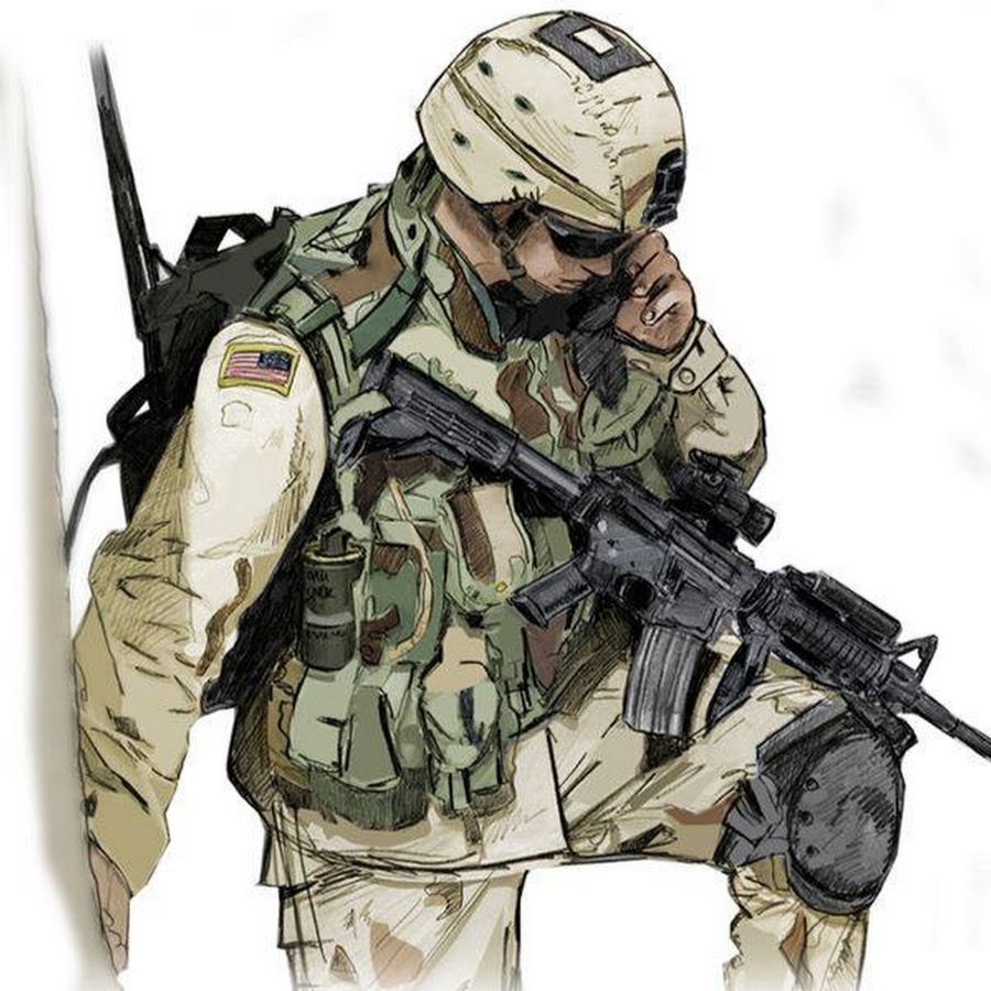 Солдат США арт современный