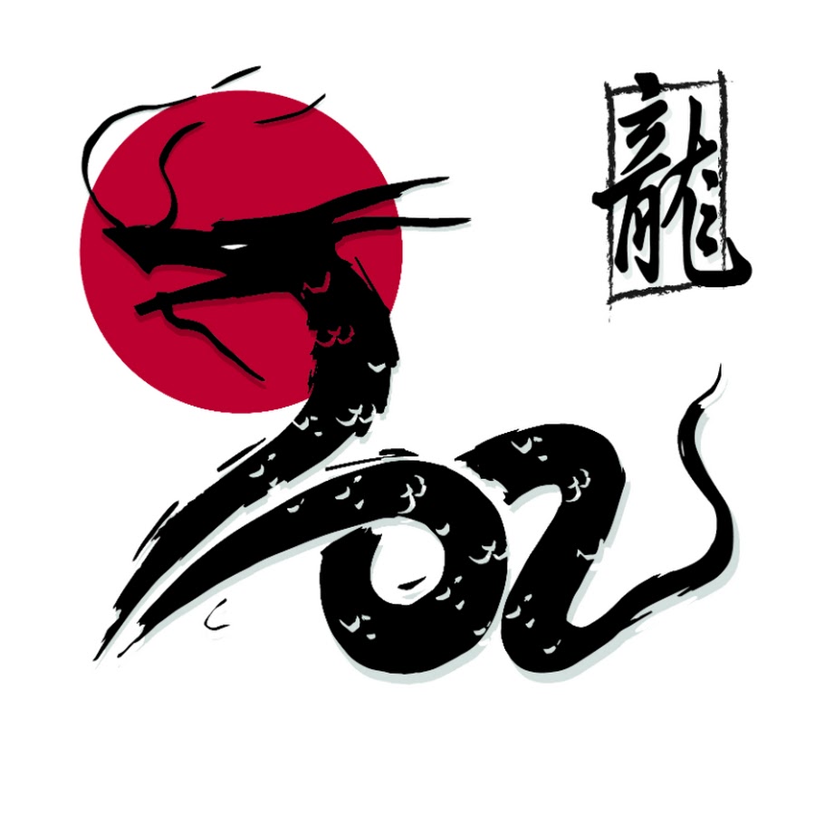 Японский дракон логотип
