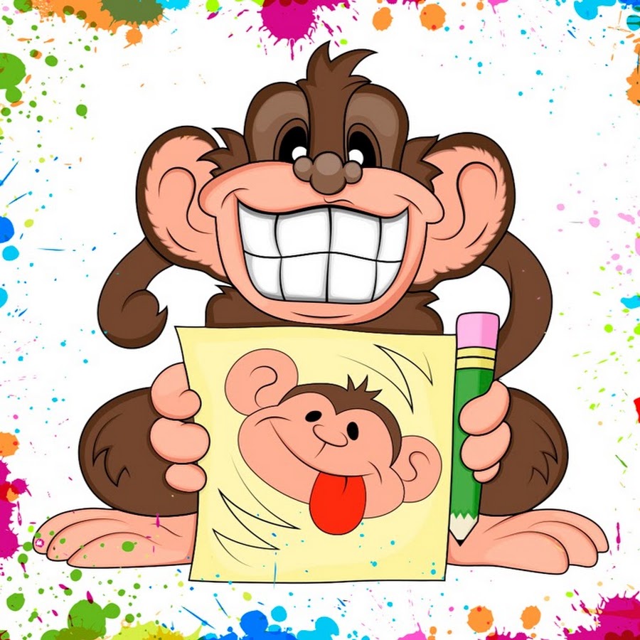 Забавные обезьянки рисунки