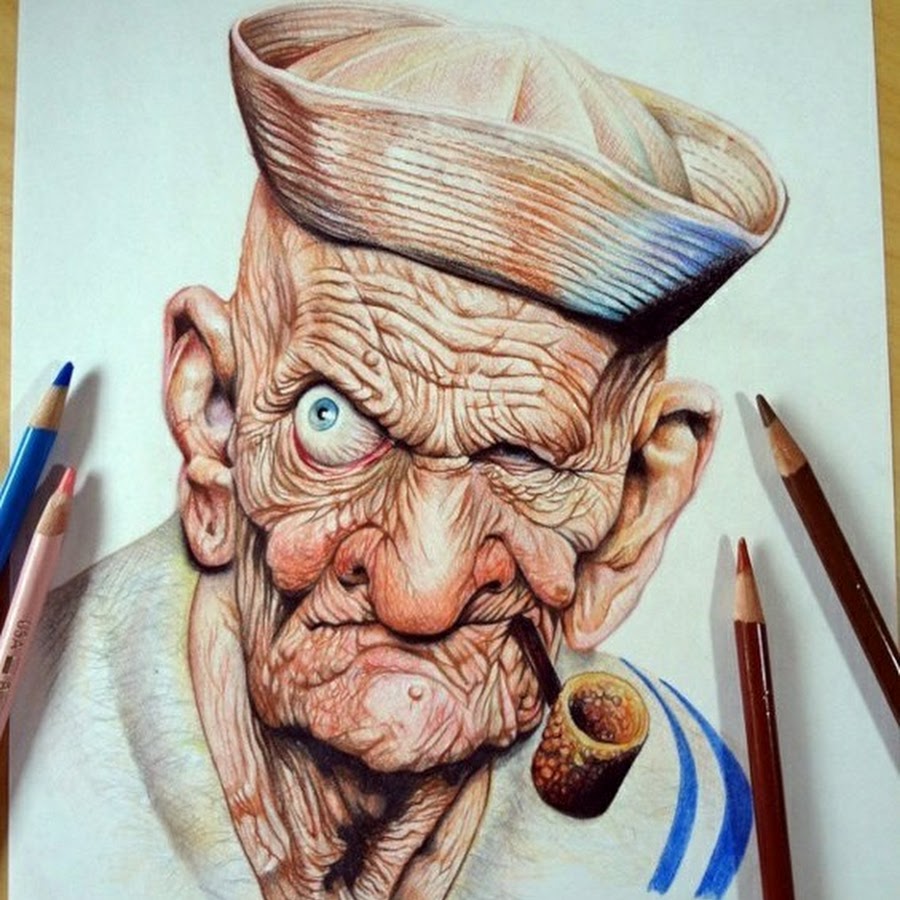 Профессиональные рисунки цветными карандашами