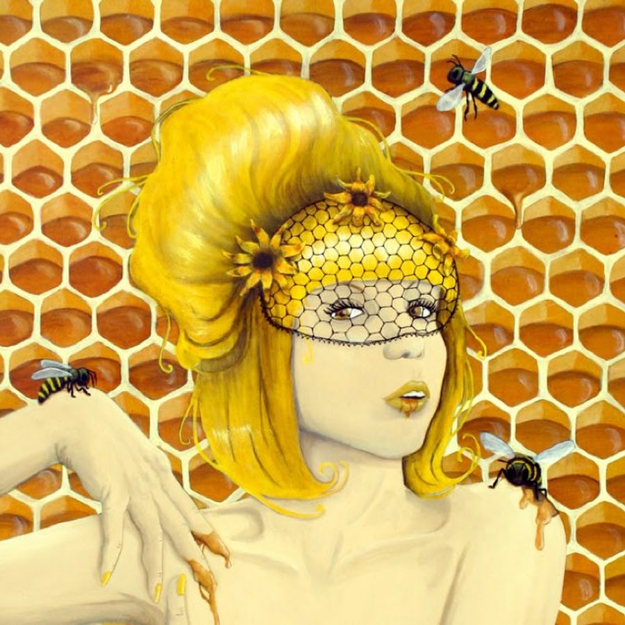 Пчелы и девушка картины