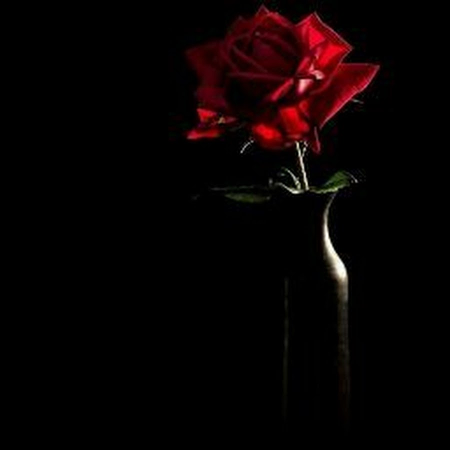 4 Бордовые розы с черной лентой и свеча