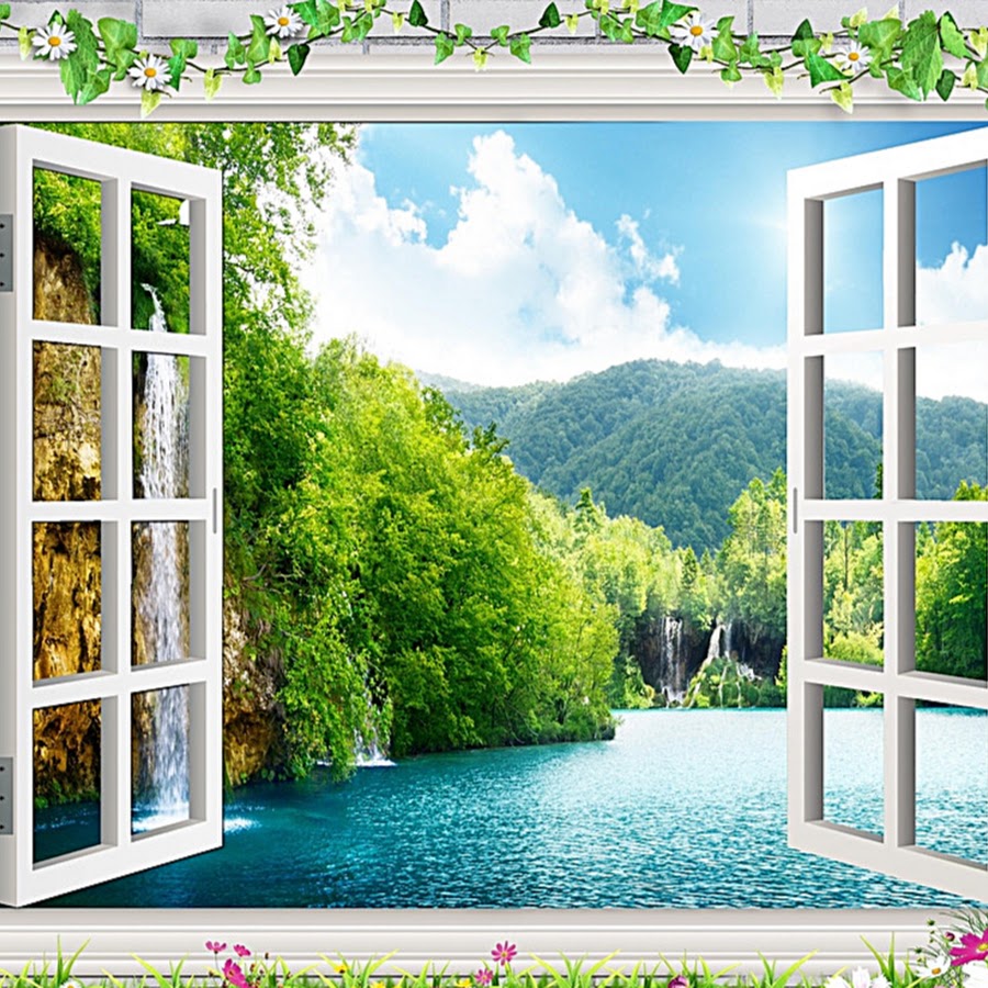 Баннер окно с видом на природу