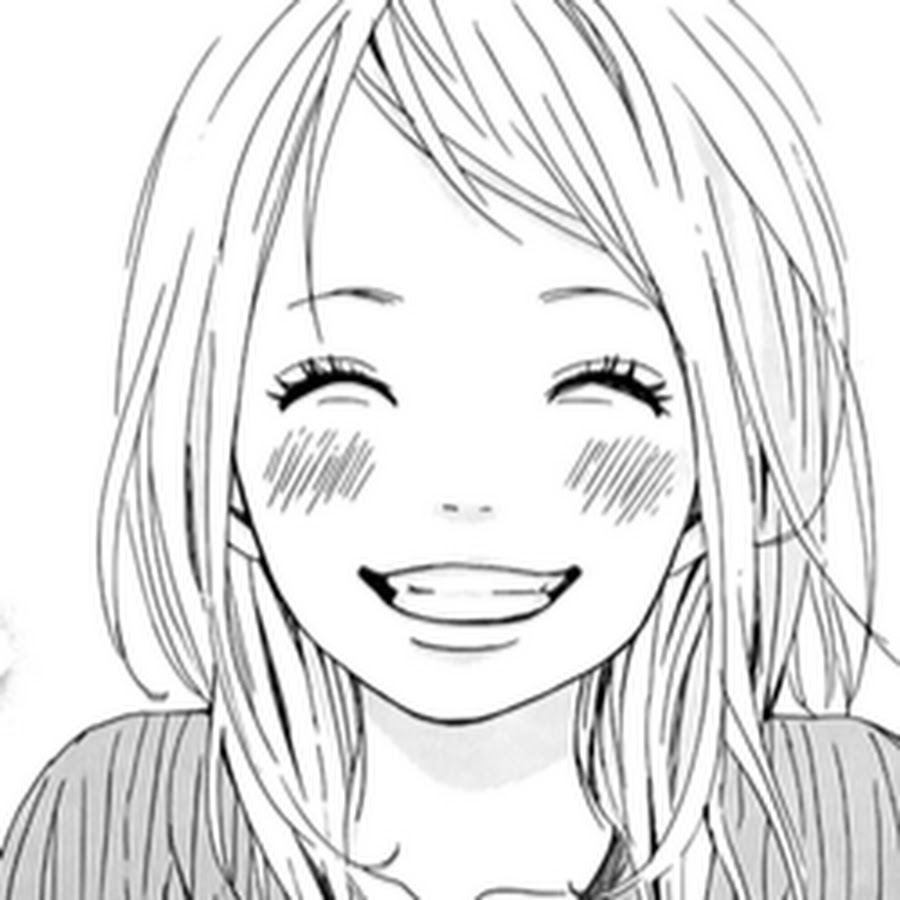 Широкая улыбка рисунок аниме