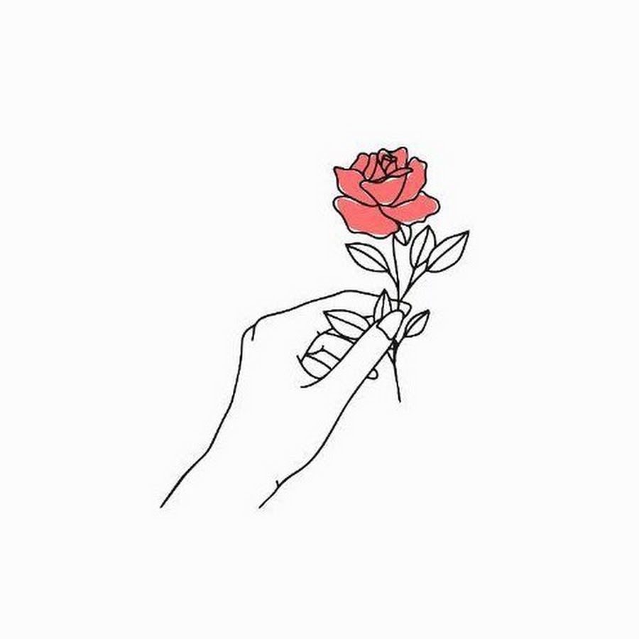 Роза нарисованная маленькая
