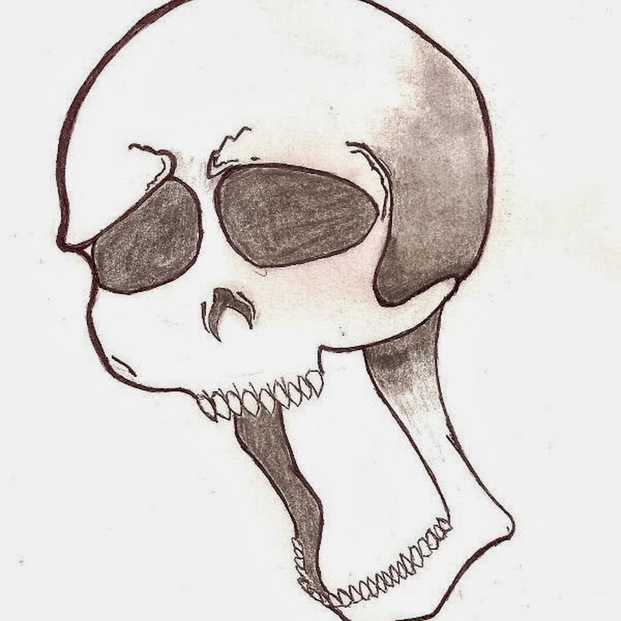Рисунки черепа для срисовки