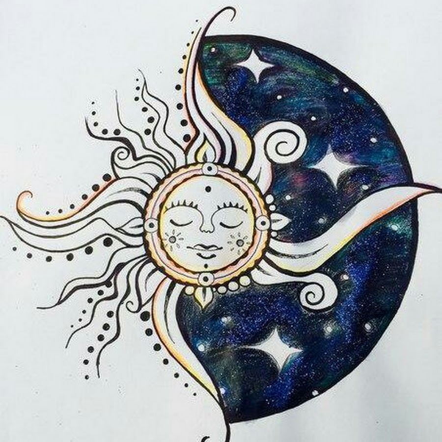 Декоративная Луна рисунок