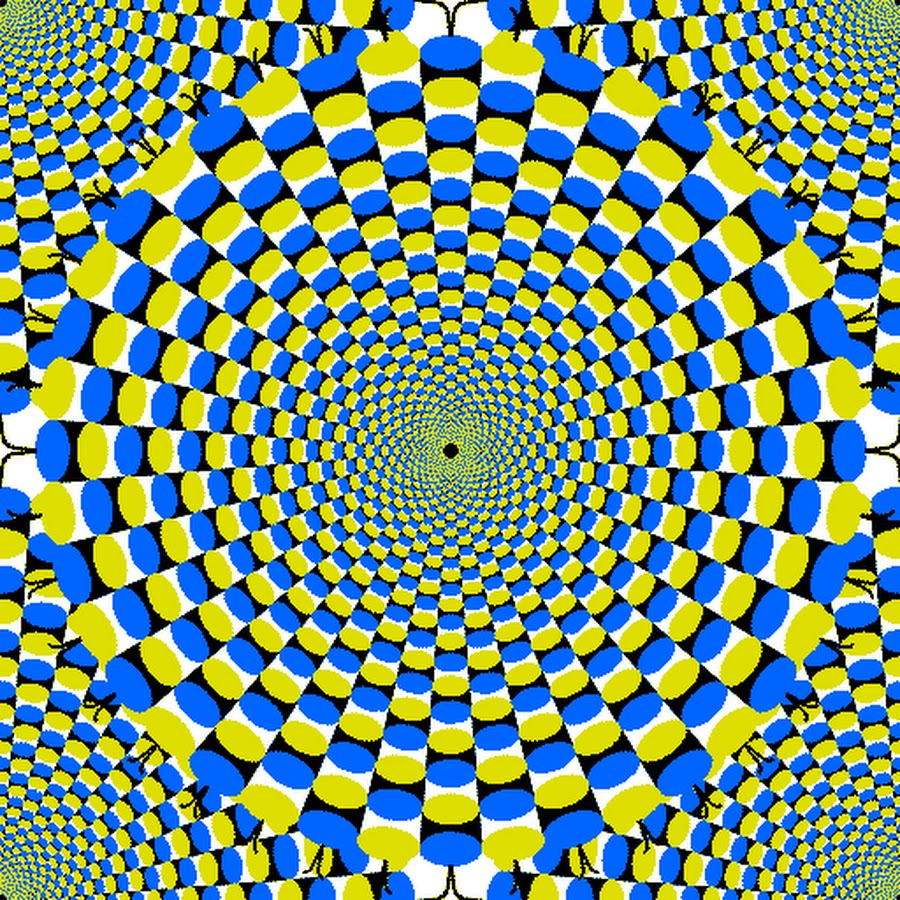 Цветок обмана. Акиоши Китаока. Зрительные иллюзии. Оптические иллюзии движения. Оптические иллюзии зрения.