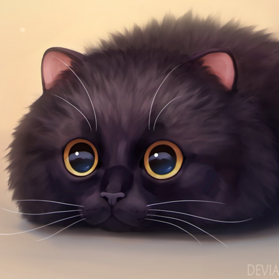Черный вислоухий кот с голубыми глазами