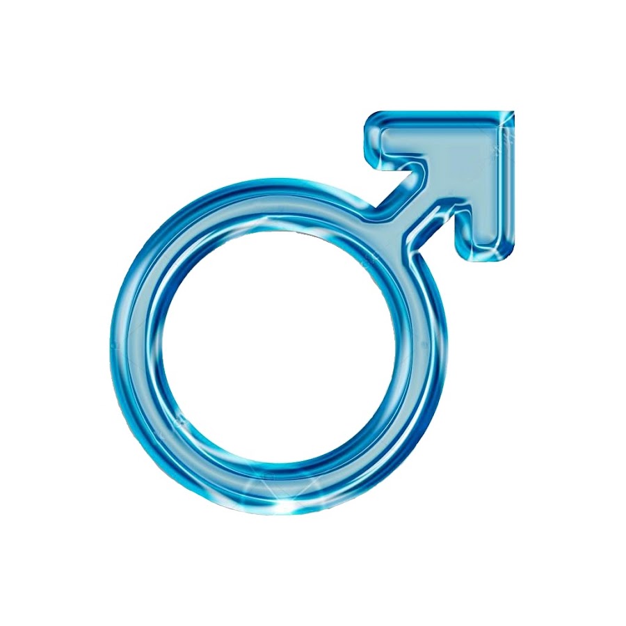 Значок мужского пола синего цвета