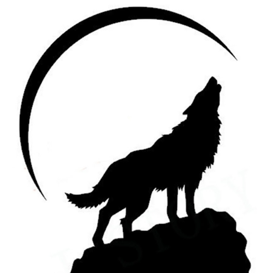 Волк воющий на луну векто
