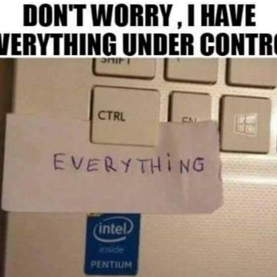 That has everything for your. Everything under Control. Everything under Control mem. Everything is under Ctrl. Everything is under Control meme.