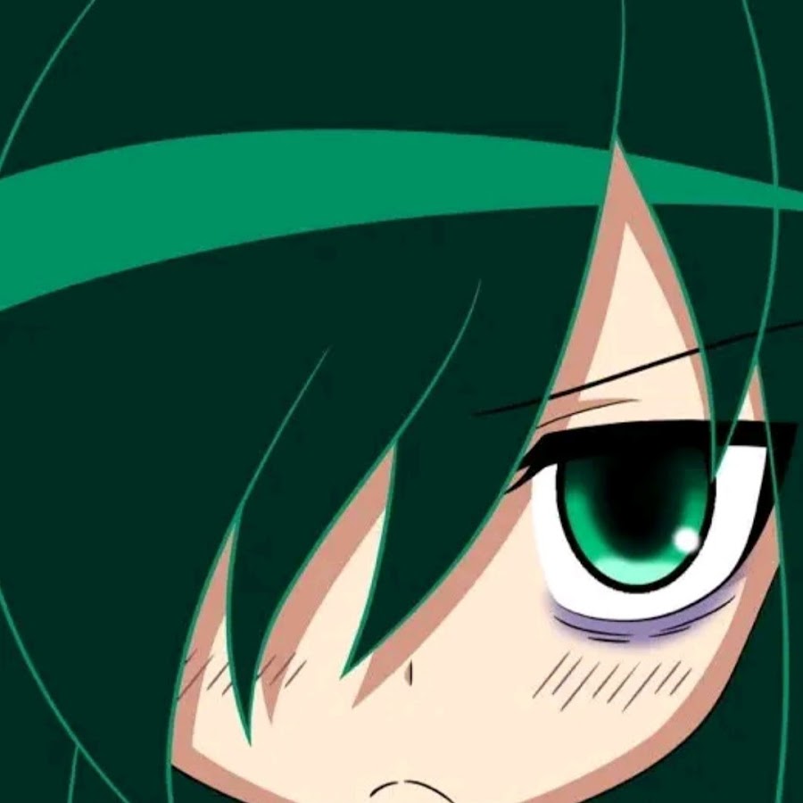 Томоко Куроки с зелеными волосами