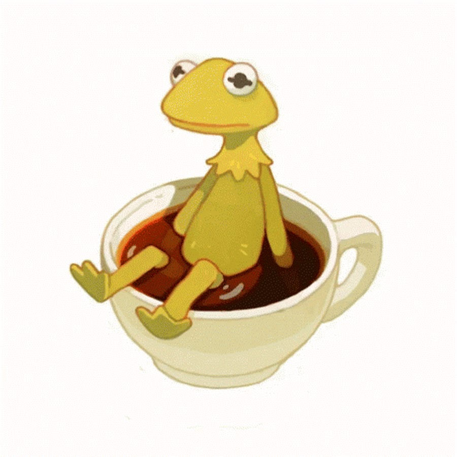 Жаба с чаем арт