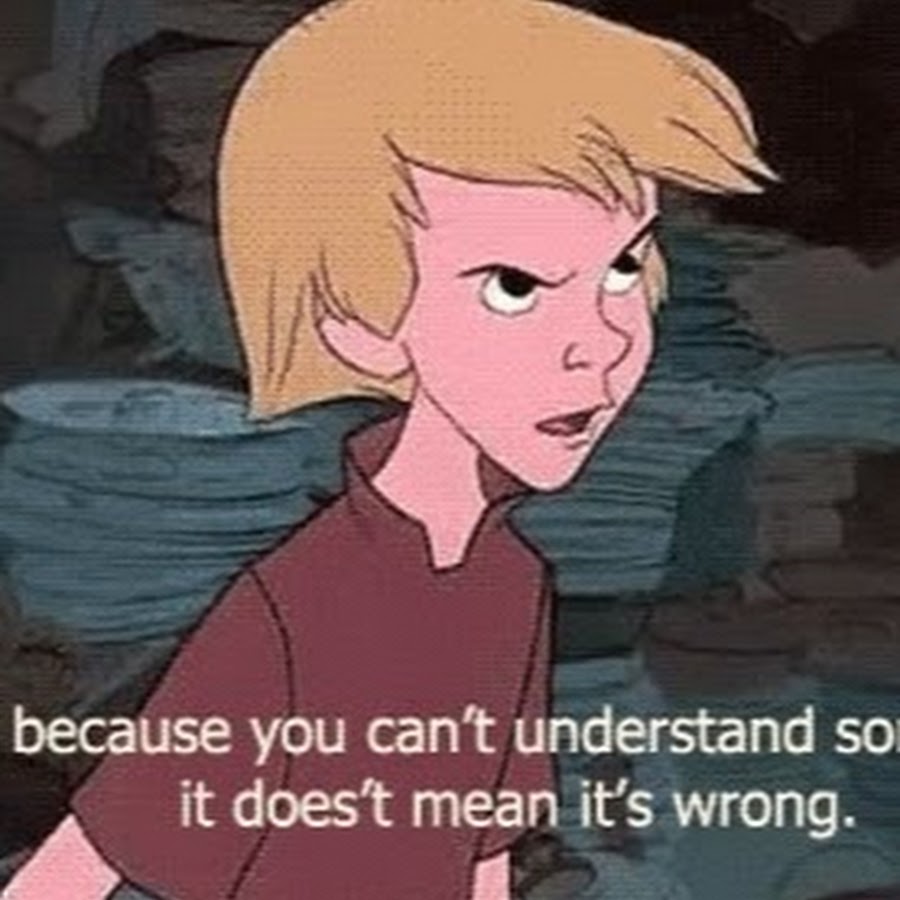 Wrong meaning. Cartoon where someone cant understand other.