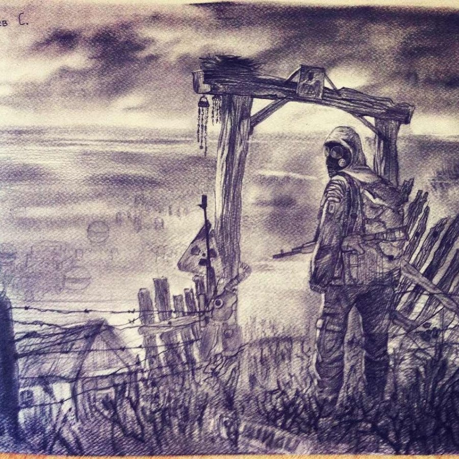 Чернобыль зона отчуждения рисунки карандашом