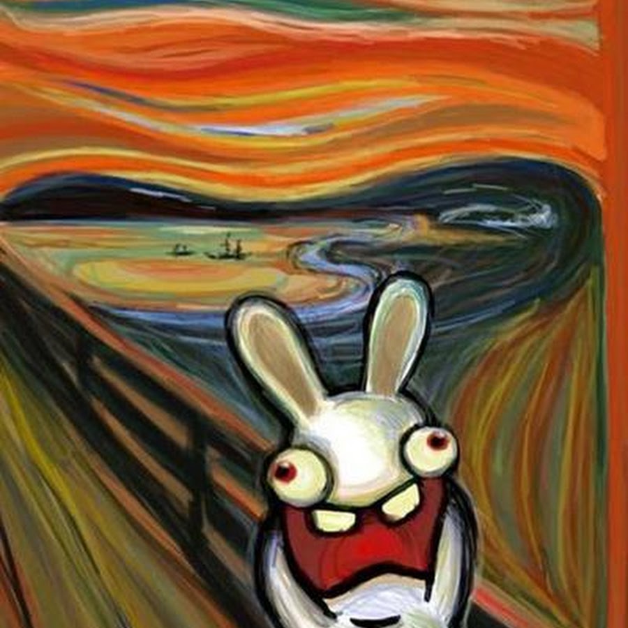 Картина крик Эдварда Мунка с зайцем