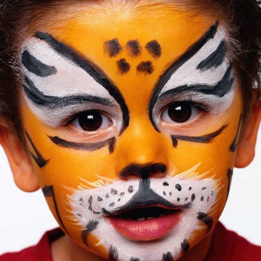 Рисунок тигра на лице ребенка