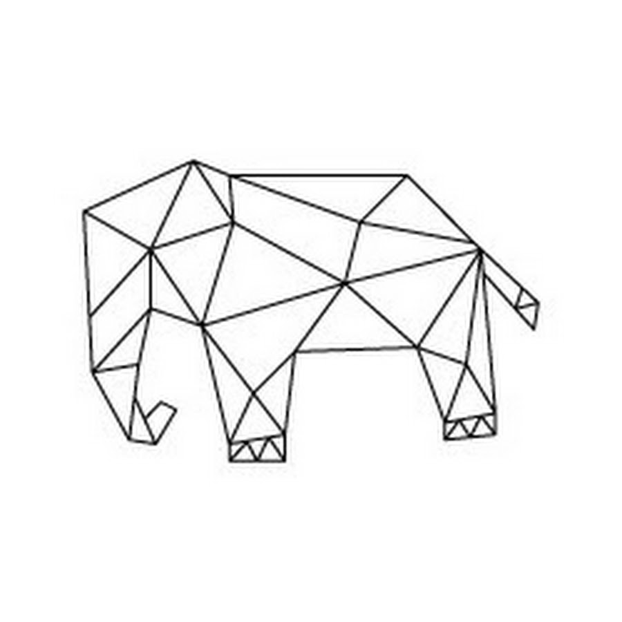 Фигура слона из геометрических фигур