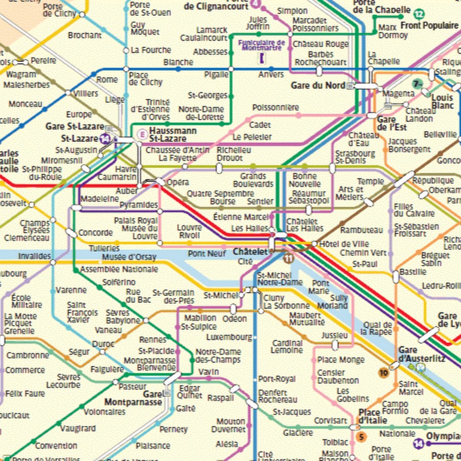 Карта метро парижа 2022