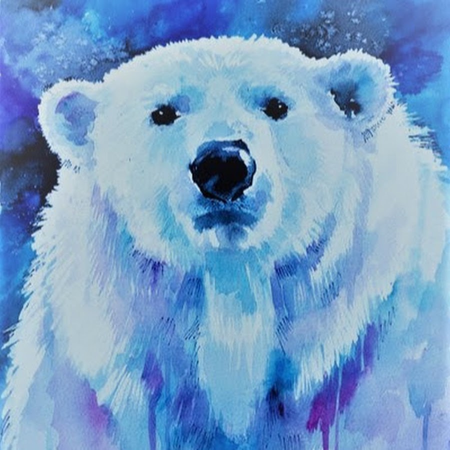 Белый медведь арт