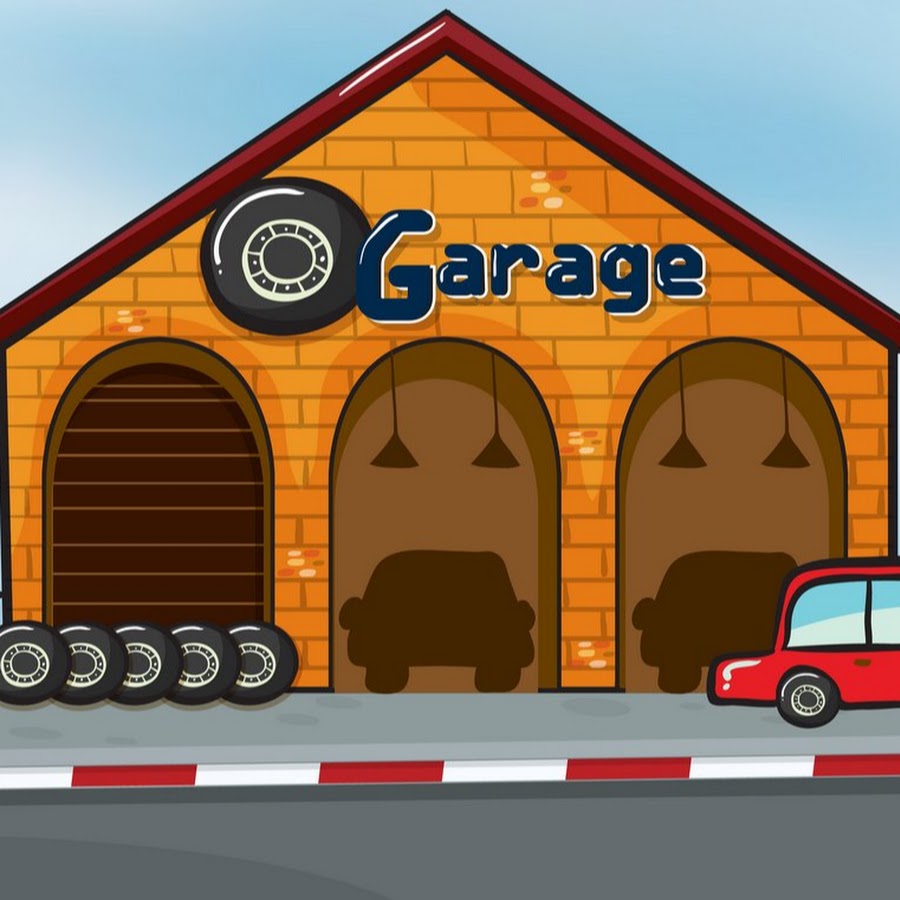 Мультяшный гараж для машин