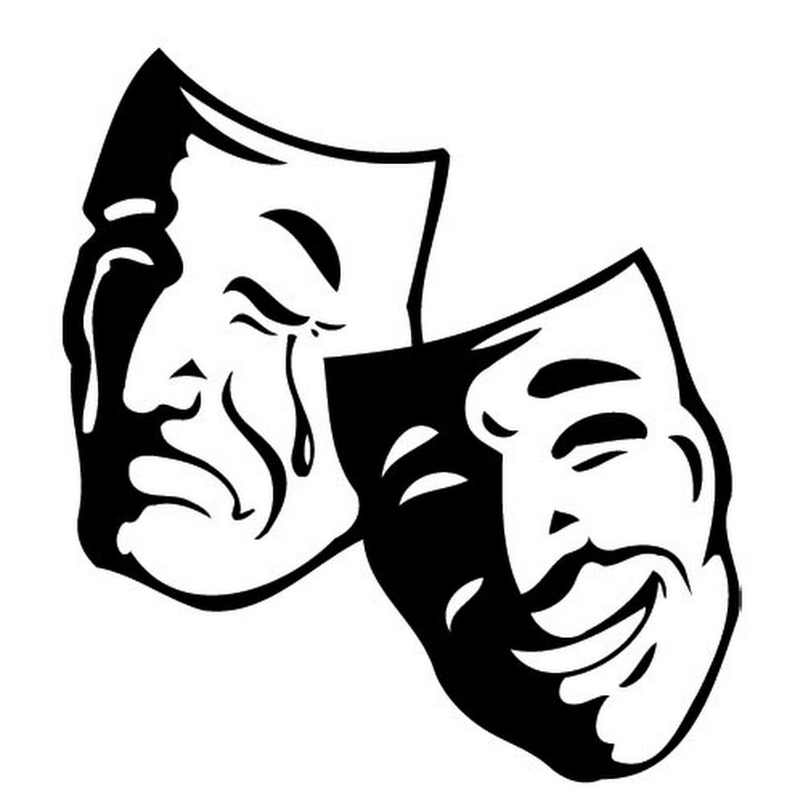 Театральная маска для печати. Театральные маски. Маска трагедии и комедии. Театральные маски комедия и трагедия. Театральные маски черно белые.