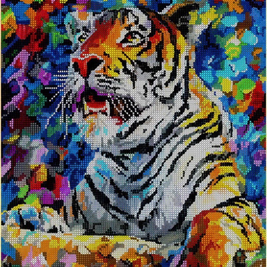 Тигр в ярких красках
