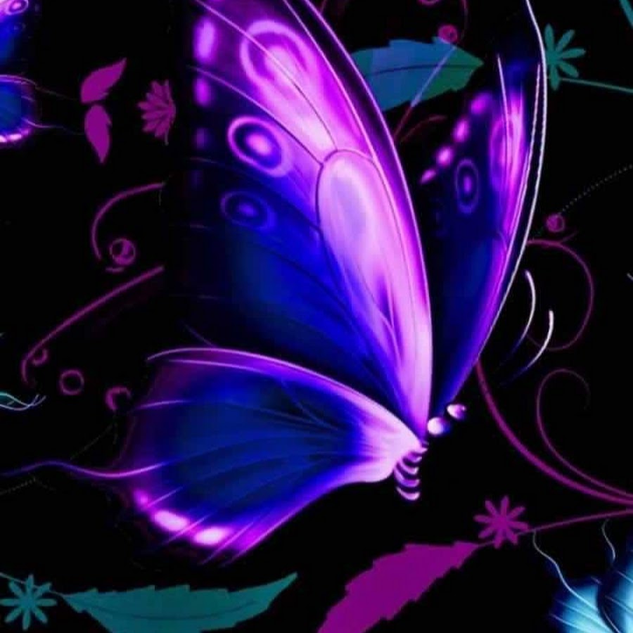 Бабочки арт фиолетового цвета