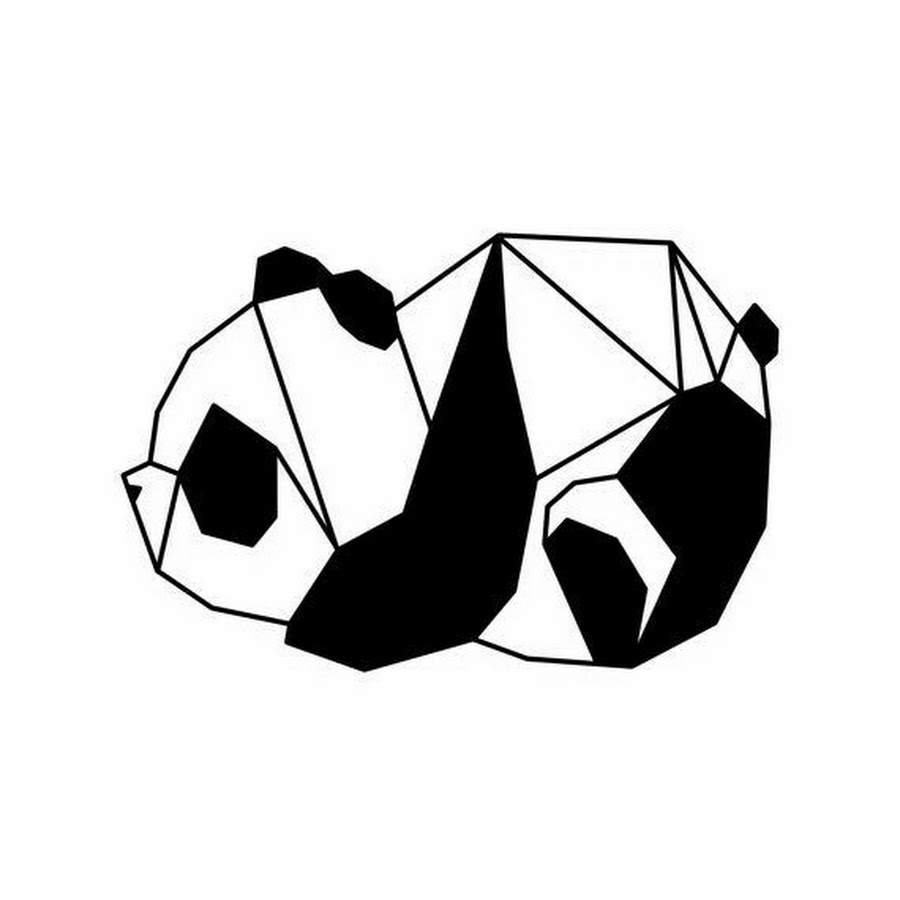 Панда в геометрическом стиле