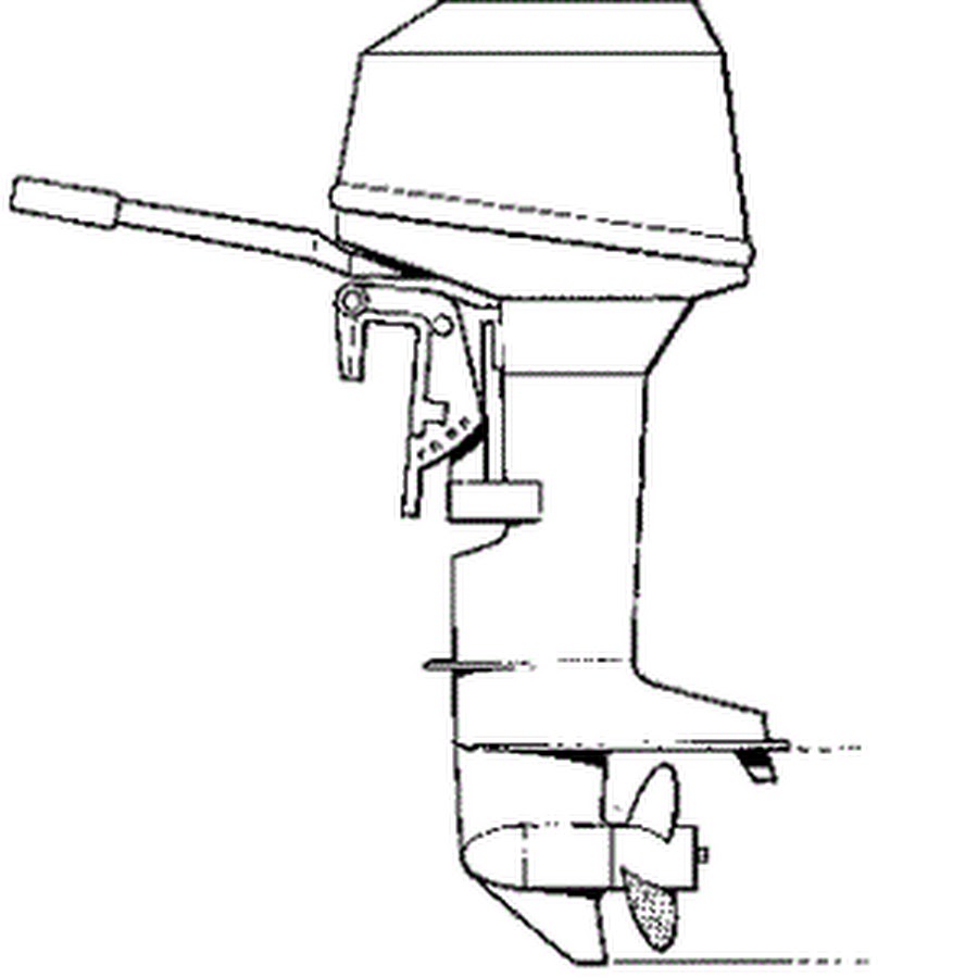Лодочный мотор рисунок