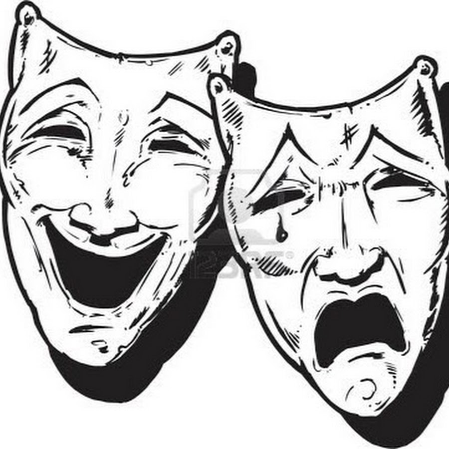 Театральные маски смех и грусть
