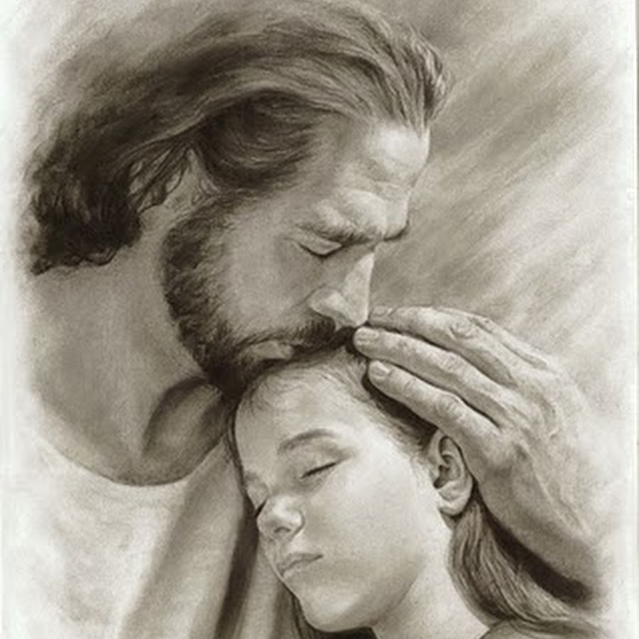 Иисус обнимает девушку