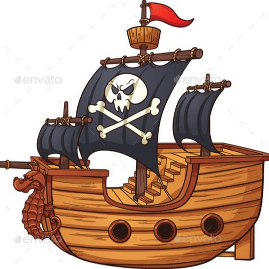 Мультяшное пиратское судно