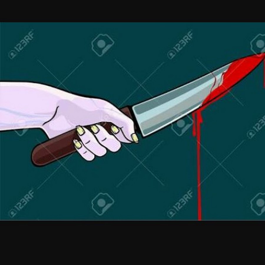 Мультяшная рука с ножом