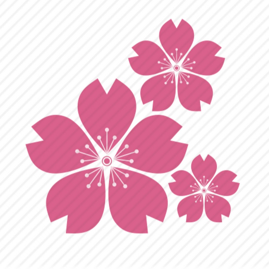 Цветок Сакуры трафарет