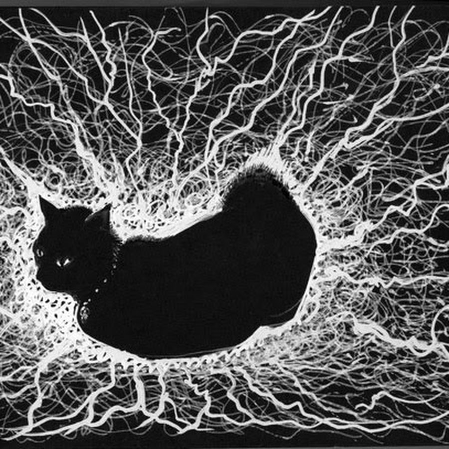 Electric cat. Electronic Cat. Goth Cat. Фотошоп big Electric Cat. Huge Electric Cat.