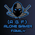 logo {A. G. F.} ALONE GAMING FAMILY